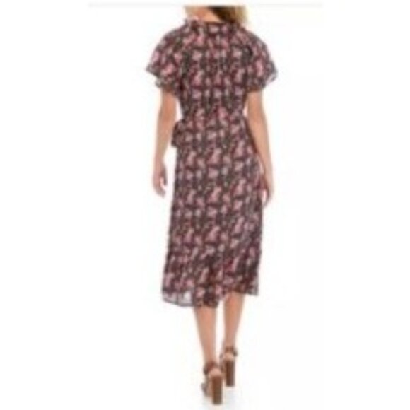 Buffalo David Bitton Floral Maxi Wrap Dress size medium brown cotton new $129 - Picture 8 of 8